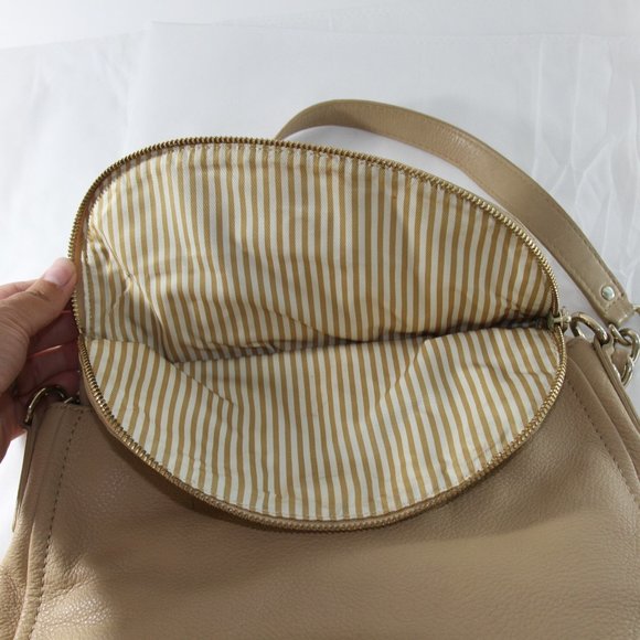 Kate Spade tan leather slouchy shoulder bag purse - Picture 5 of 14